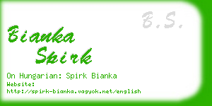bianka spirk business card